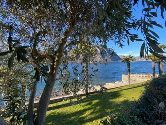 Luganersee, Pool, Strand, Parkplatz, Suite Bissone Exterior photo