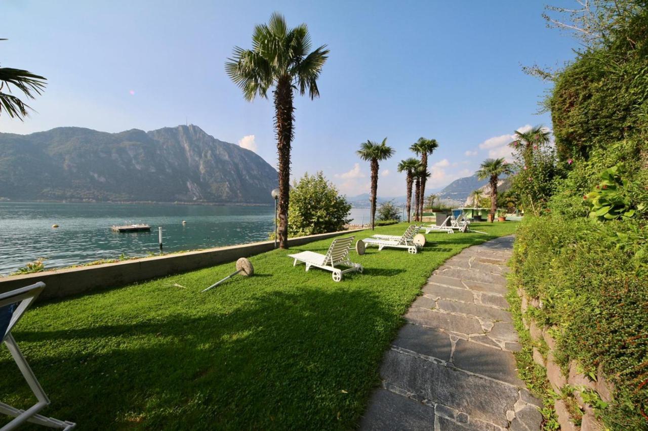Luganersee, Pool, Strand, Parkplatz, Suite Bissone Exterior photo